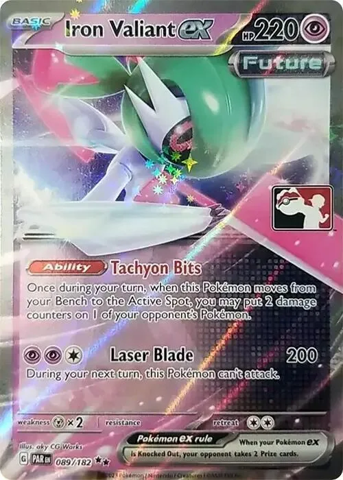 Iron Valiant ex Play! Pokémon Prize Pack Series Five card