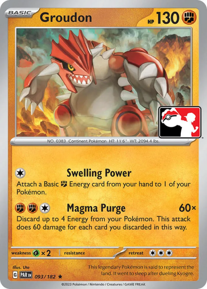 Groudon Play! Pokémon Prize Pack Series Five card