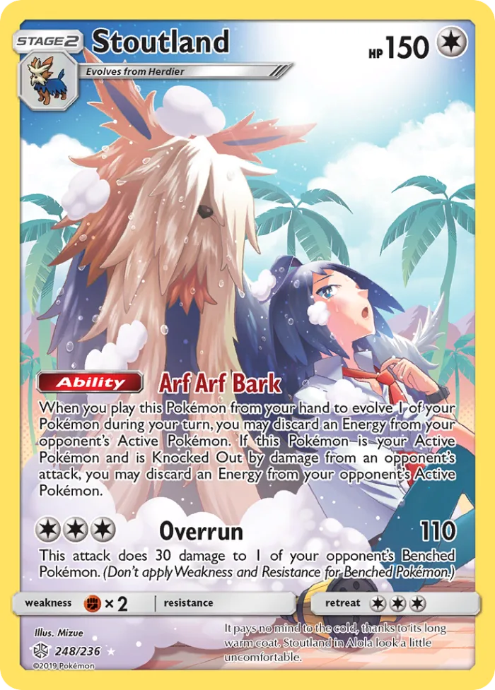 Stoutland #248 Cosmic Eclipse Pokemon card