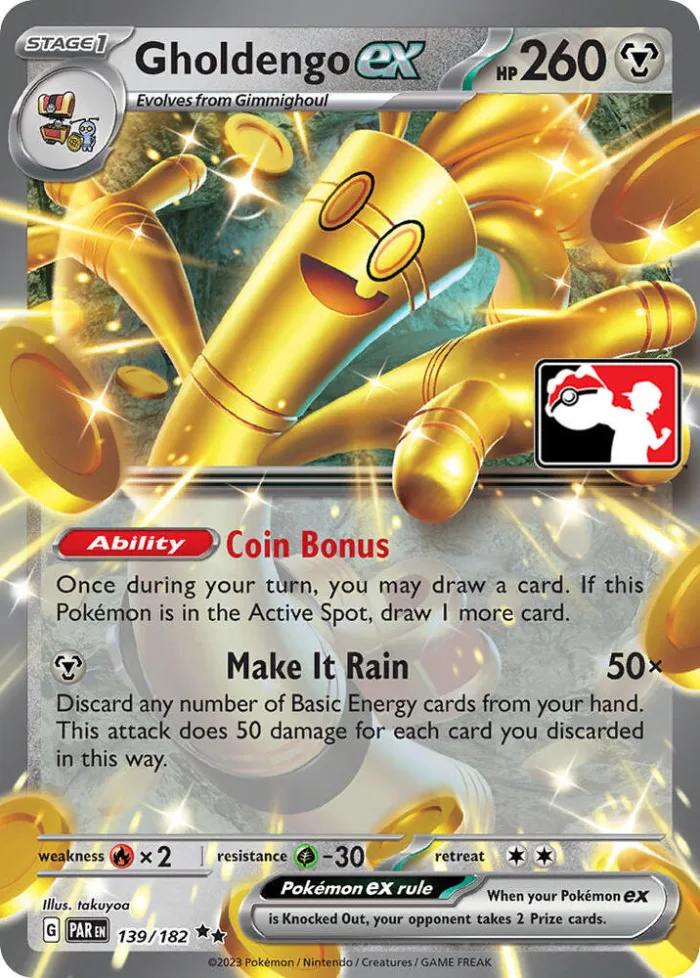 Gholdengo ex Play! Pokémon Prize Pack Series Five card