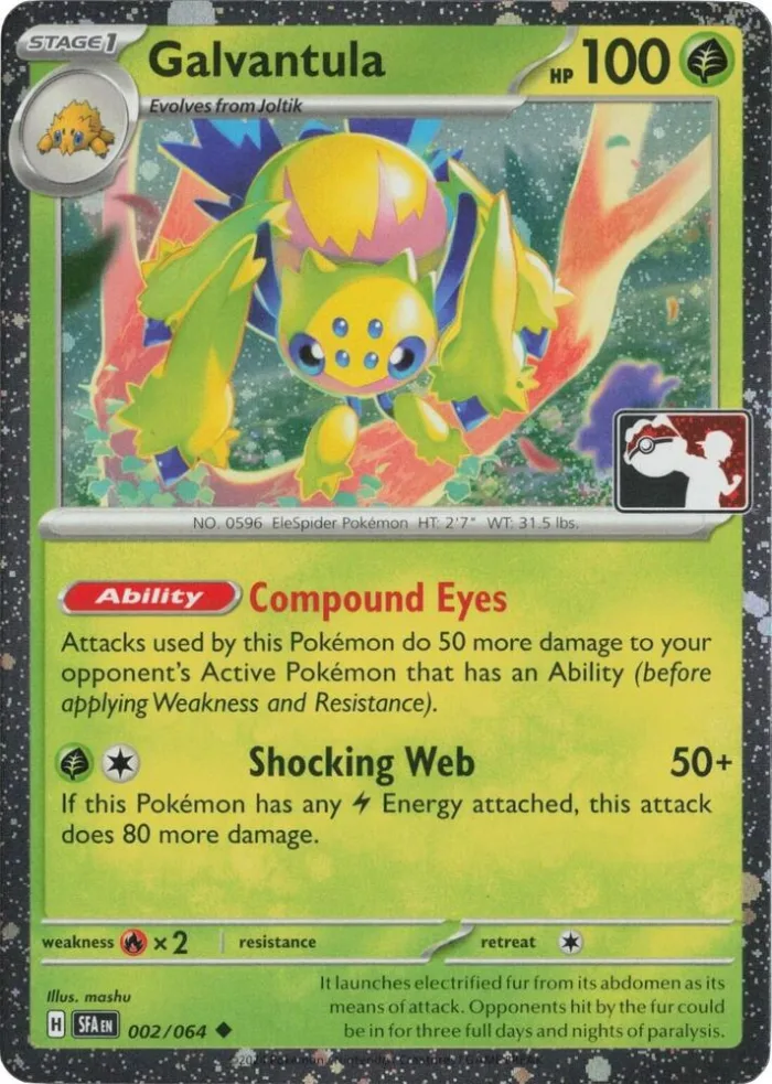 Galvantula Play! Pokémon Prize Pack Series Six card