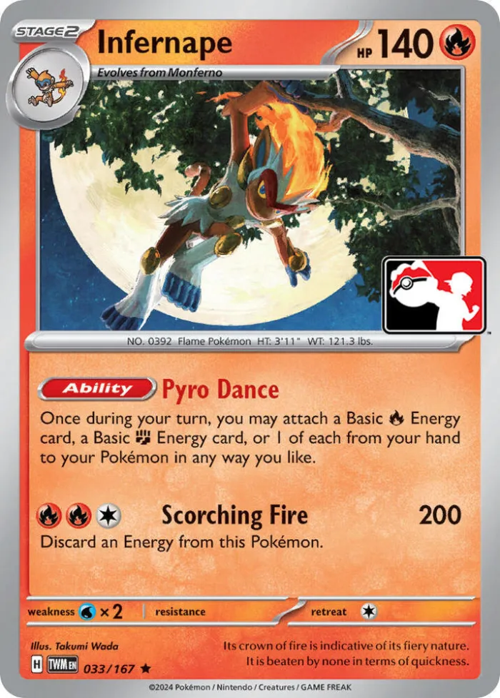 Infernape Play! Pokémon Prize Pack Series Six card