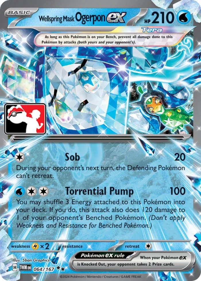 Wellspring Mask Ogerpon ex Play! Pokémon Prize Pack Series Six card