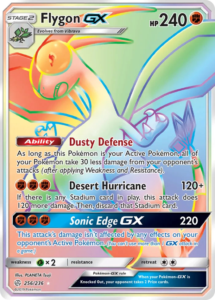 Flygon-GX #256 Cosmic Eclipse Pokemon card