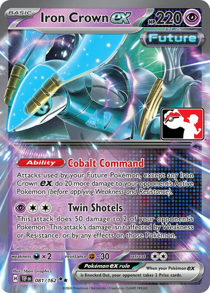Iron Crown ex Play! Pokémon Prize Pack Series Six card