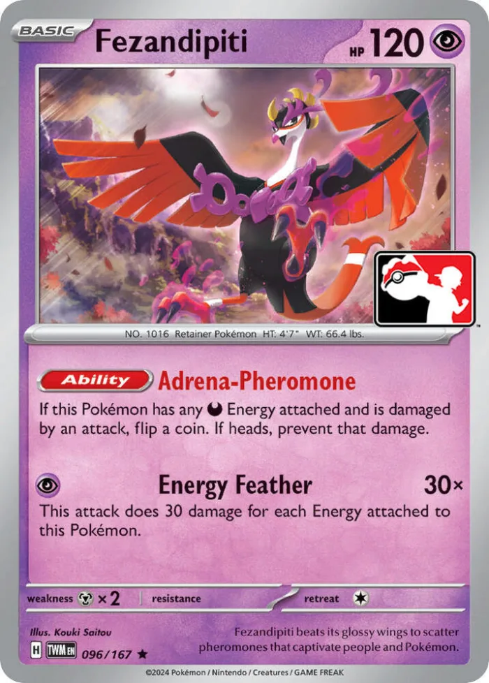 Fezandipiti Play! Pokémon Prize Pack Series Six card