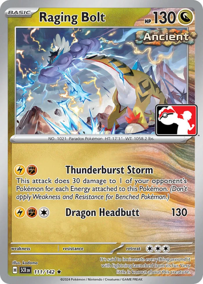 Raging Bolt Play! Pokémon Prize Pack Series Six card
