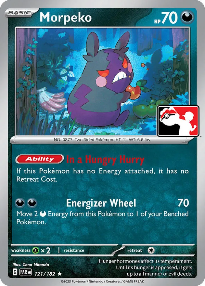 Morpeko Play! Pokémon Prize Pack Series Six card