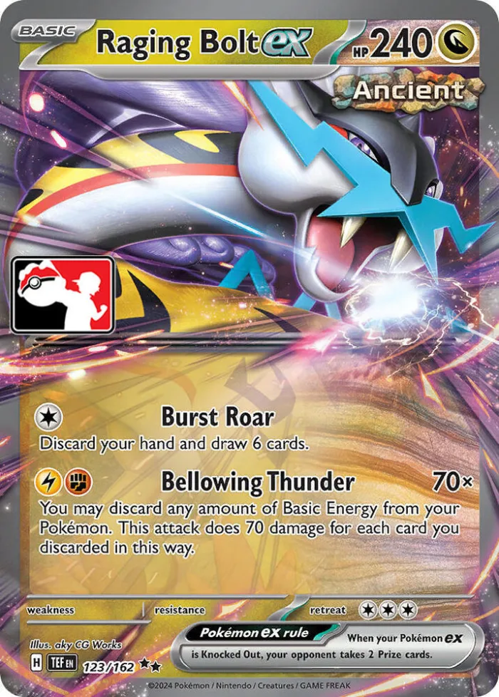 Raging Bolt ex Play! Pokémon Prize Pack Series Six card