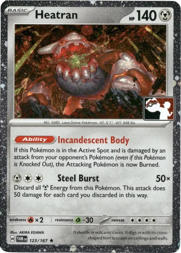 Heatran Play! Pokémon Prize Pack Series Six card