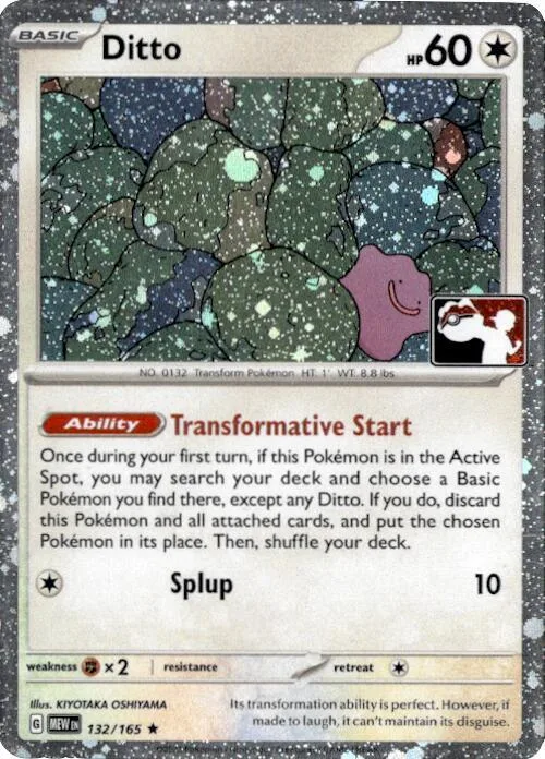 Ditto Play! Pokémon Prize Pack Series Six card
