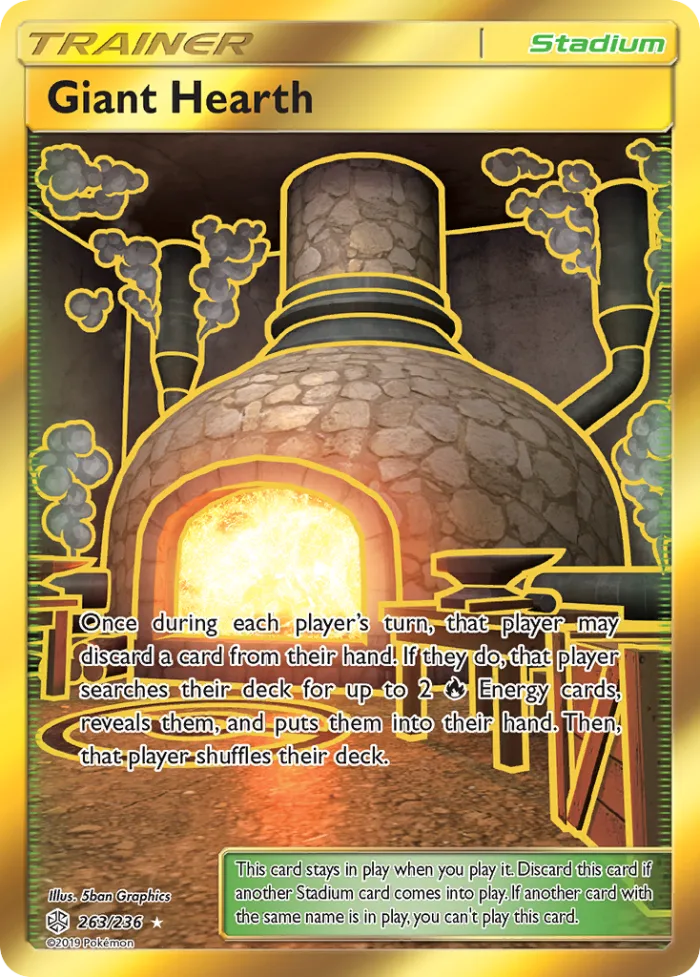 Giant Hearth #263 Cosmic Eclipse Pokemon card