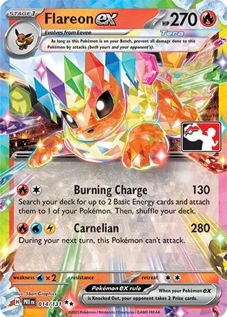 Flareon ex Play! Pokémon Prize Pack Series Seven card