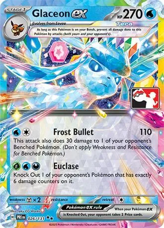 Glaceon ex Play! Pokémon Prize Pack Series Seven card