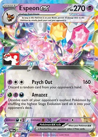 Espeon ex Play! Pokémon Prize Pack Series Seven card