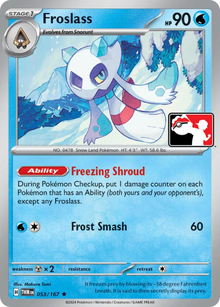 Froslass Play! Pokémon Prize Pack Series Seven card