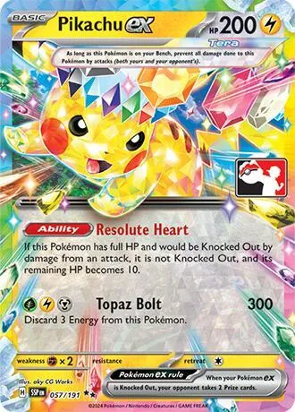 Pikachu ex Play! Pokémon Prize Pack Series Seven card