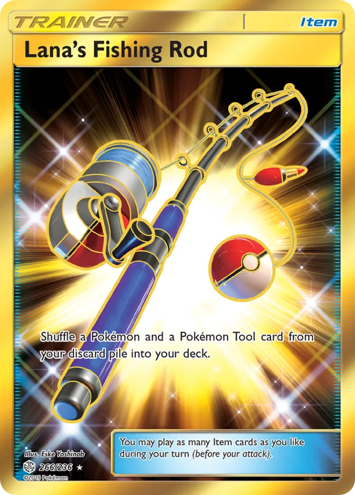 Lana's Fishing Rod #266 Cosmic Eclipse Pokemon card