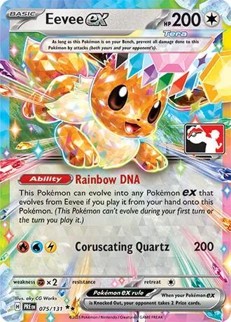 Eevee ex Play! Pokémon Prize Pack Series Seven card