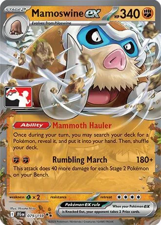 Mamoswine ex Play! Pokémon Prize Pack Series Seven card