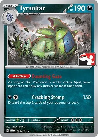 Tyranitar Play! Pokémon Prize Pack Series Seven card