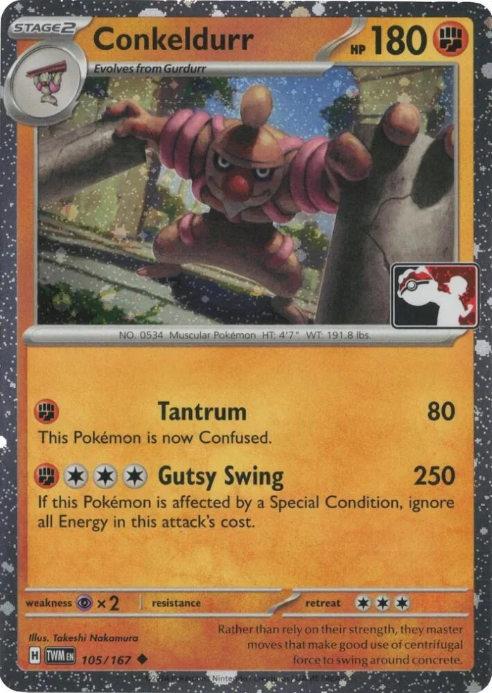 Conkeldurr Play! Pokémon Prize Pack Series Seven card