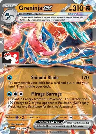 Greninja ex Play! Pokémon Prize Pack Series Seven card