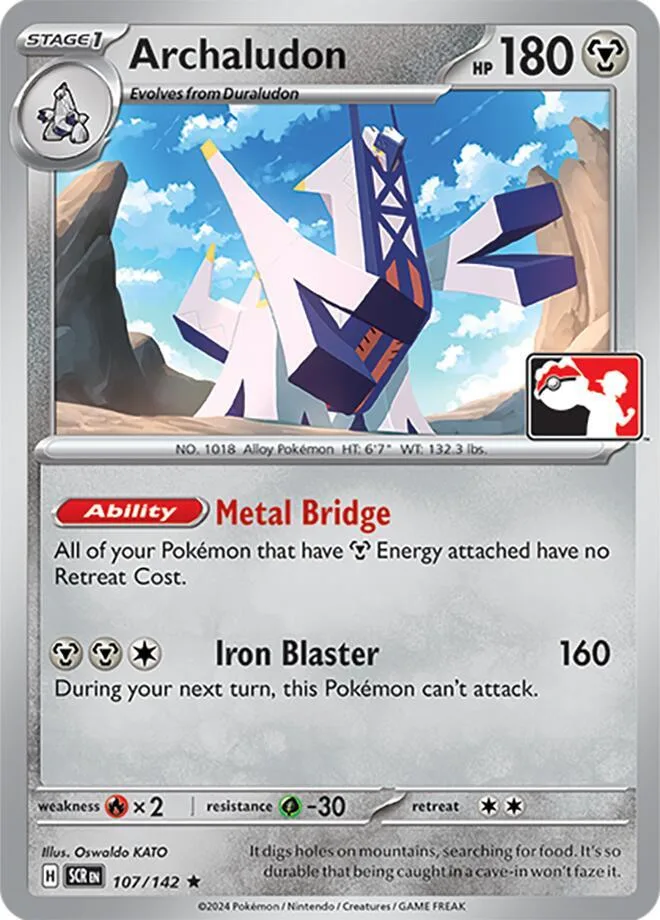 Archaludon Play! Pokémon Prize Pack Series Seven card