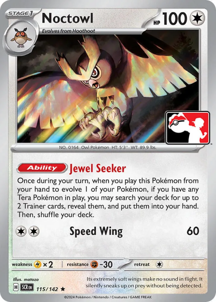 Noctowl Play! Pokémon Prize Pack Series Seven card