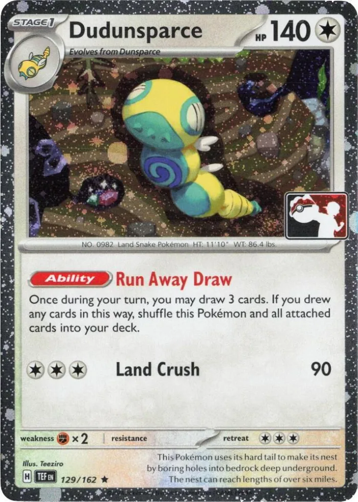 Dudunsparce Play! Pokémon Prize Pack Series Seven card