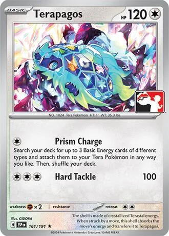 Terapagos Play! Pokémon Prize Pack Series Seven card