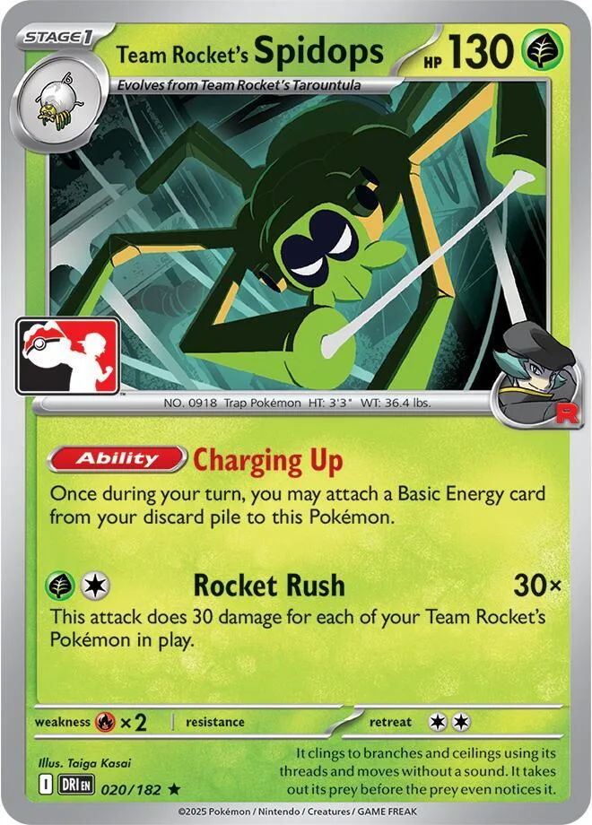 Team Rocket's Spidops Play! Pokémon Prize Pack Series Eight card