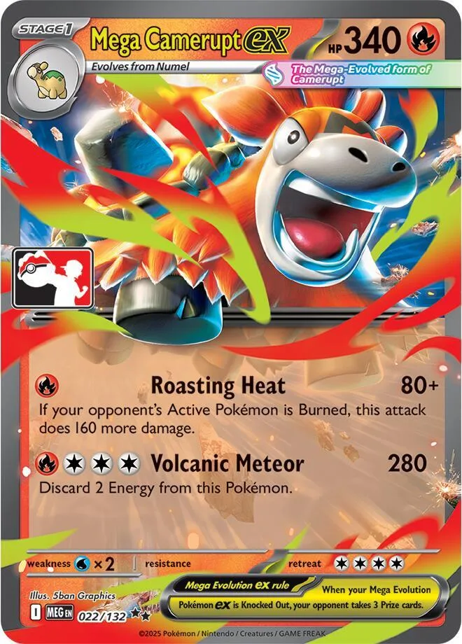 Mega Camerupt ex Play! Pokémon Prize Pack Series Eight card