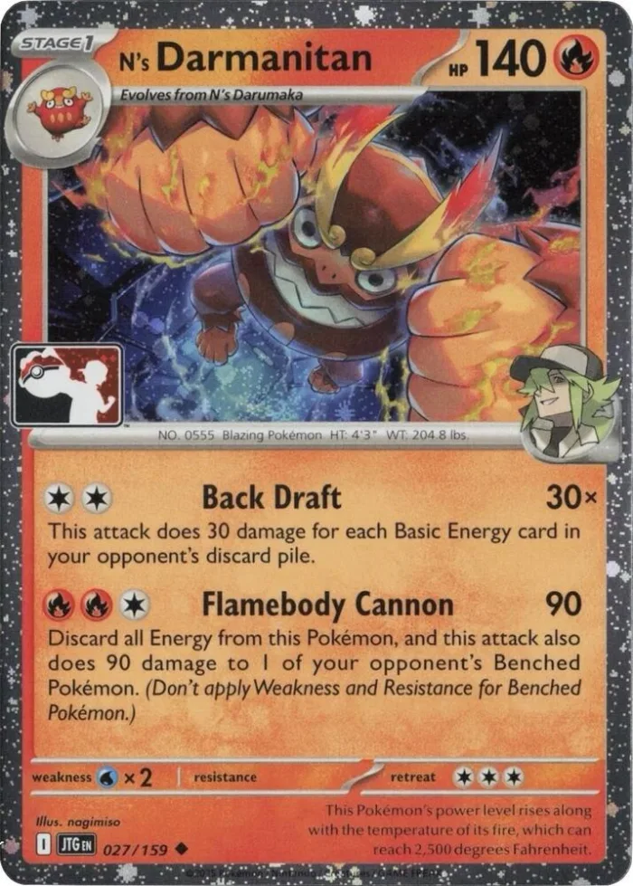 N's Darmanitan Play! Pokémon Prize Pack Series Eight card