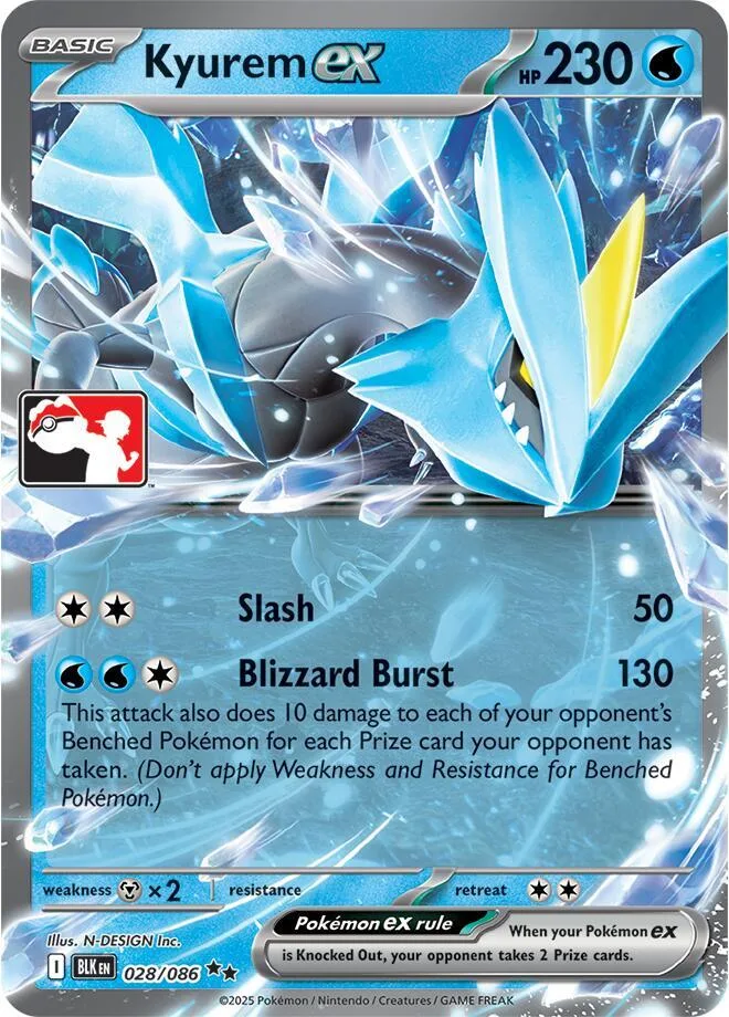 Kyurem ex Play! Pokémon Prize Pack Series Eight card