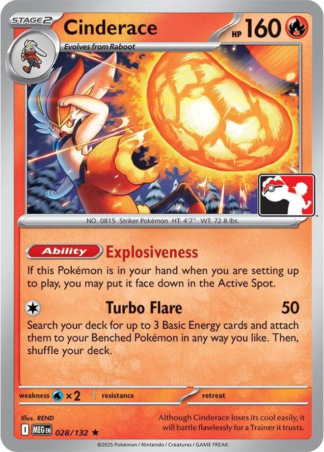 Cinderace Play! Pokémon Prize Pack Series Eight card