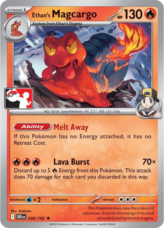 Ethan's Magcargo Play! Pokémon Prize Pack Series Eight card