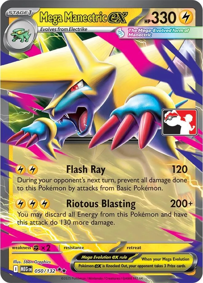 Mega Manectric ex Play! Pokémon Prize Pack Series Eight card