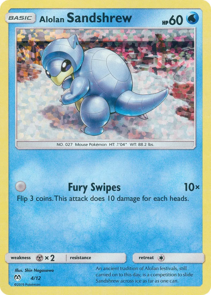 Alolan Sandshrew #4 McDonald's Collection 2019 Pokemon card