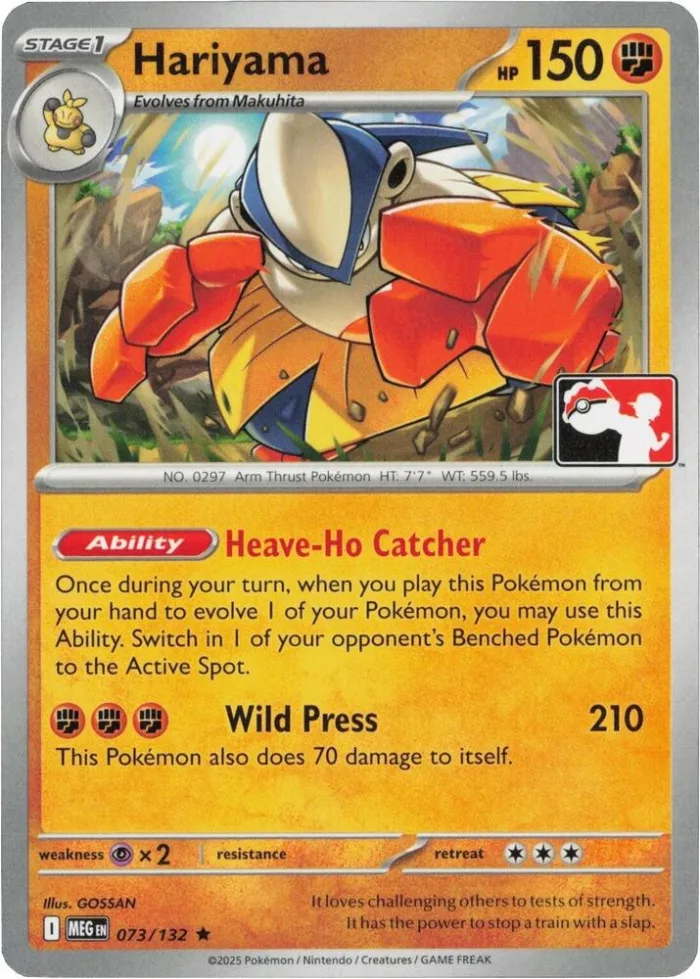 Hariyama Play! Pokémon Prize Pack Series Eight card