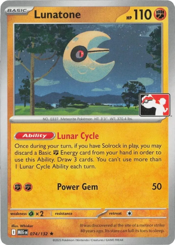 Lunatone Play! Pokémon Prize Pack Series Eight card