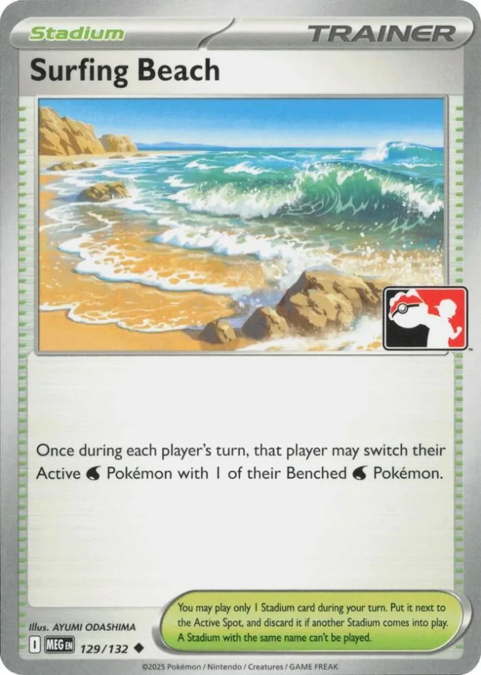 Surfing Beach Play! Pokémon Prize Pack Series Eight card