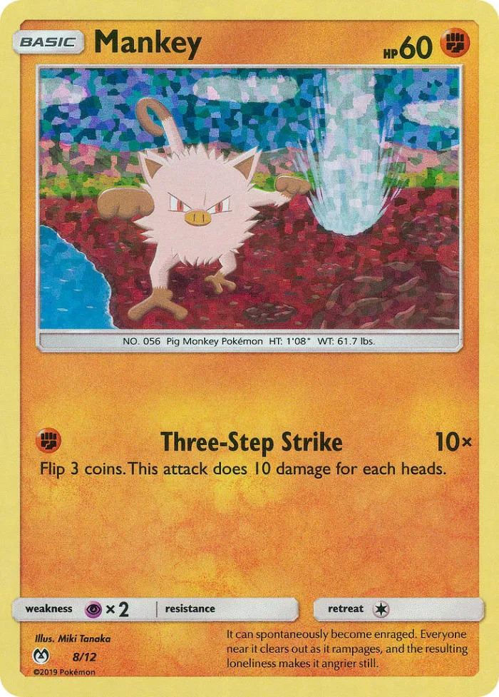 Mankey #8 McDonald's Collection 2019 Pokemon card
