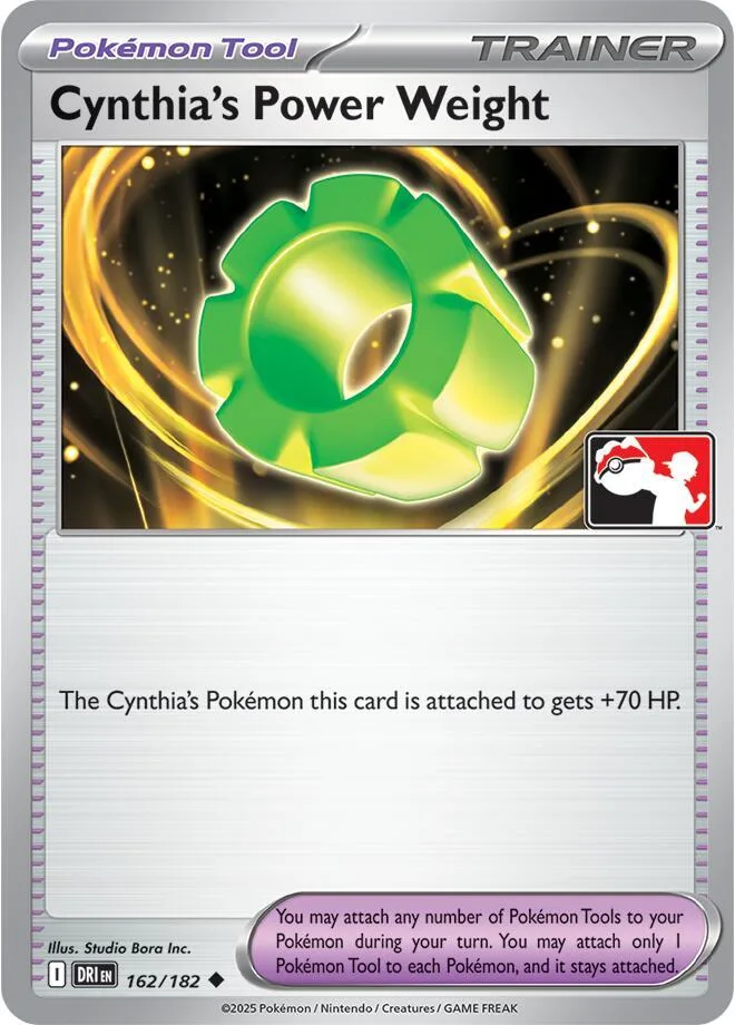 Cynthia's Power Weight Play! Pokémon Prize Pack Series Eight card