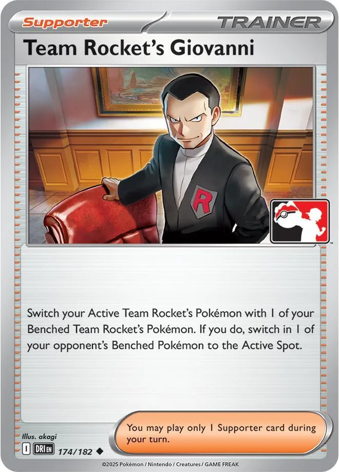 Team Rocket's Giovanni Play! Pokémon Prize Pack Series Eight card