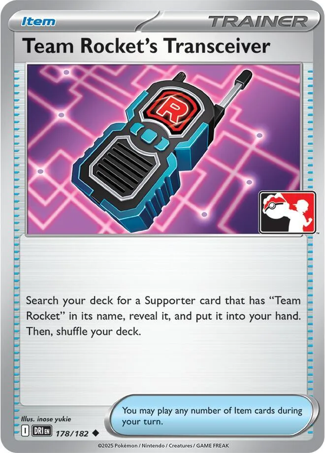 Team Rocket's Transceiver Play! Pokémon Prize Pack Series Eight card