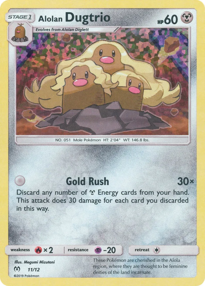 Alolan Dugtrio #11 McDonald's Collection 2019 Pokemon card