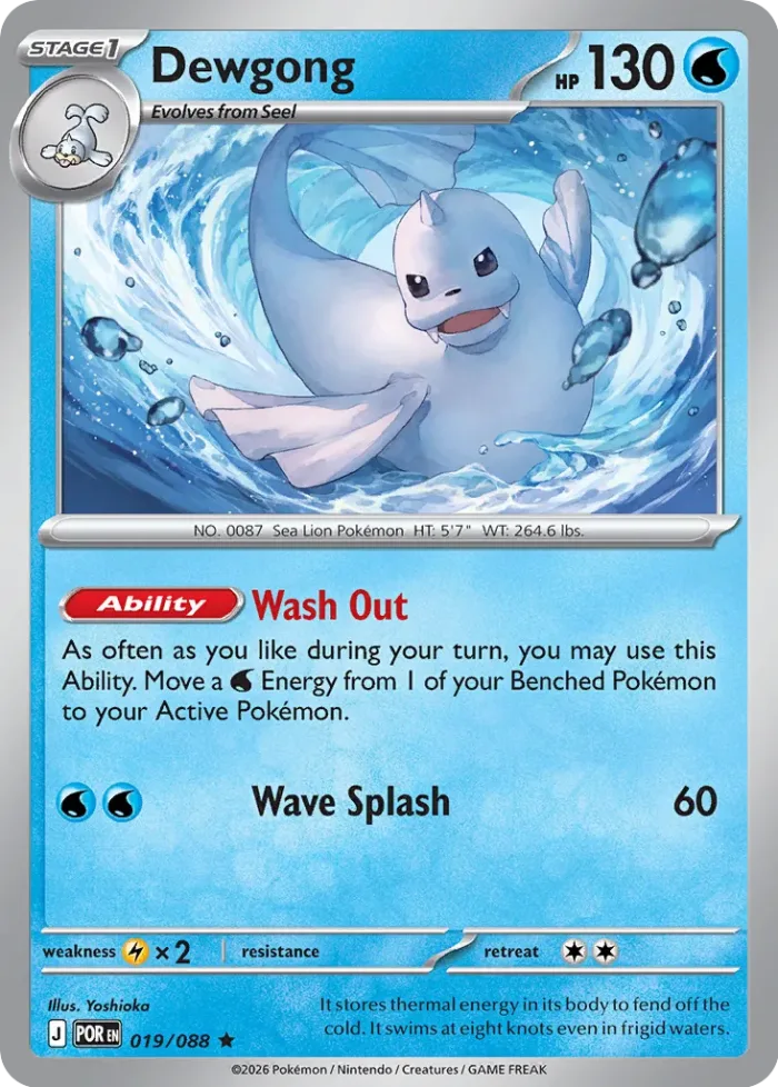 Dewgong Play! Pokémon Prize Pack Series Nine card