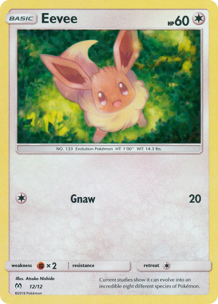 Eevee #12 McDonald's Collection 2019 Pokemon card