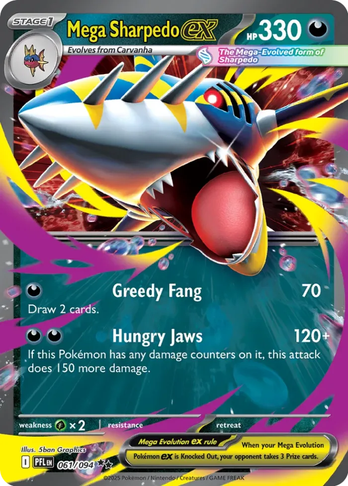 Mega Sharpedo ex Play! Pokémon Prize Pack Series Nine card